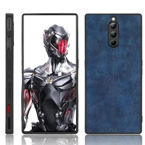 Funda para ZTE Nubia Red Magic 8 Pro Skin Sewing Cow PC + PU + TPU (Azul)