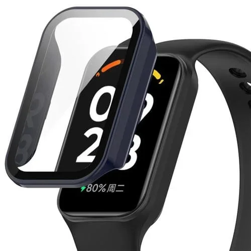Funda + Película Templada para Redmi Band (Azul Tinta)