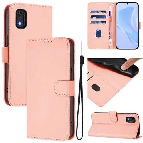Funda Piel Sintética Itel A23 Pro con Cordón Skin Feel (Rosa)