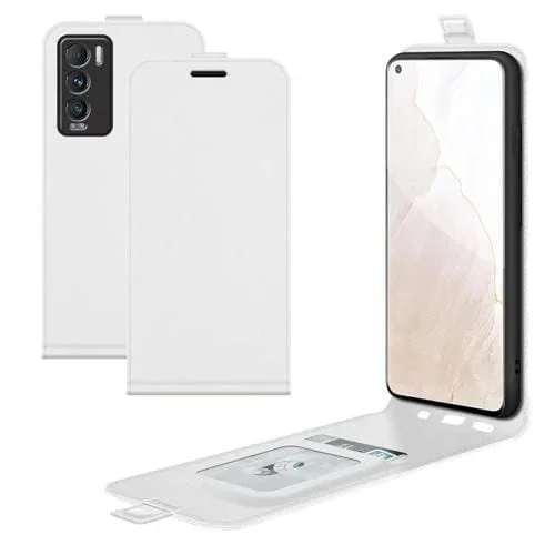Funda Protección Texture Wittico para Oppo Realme GT Master Explorer R64 con Ranuras para Tarjetas y Frame (Blanco)