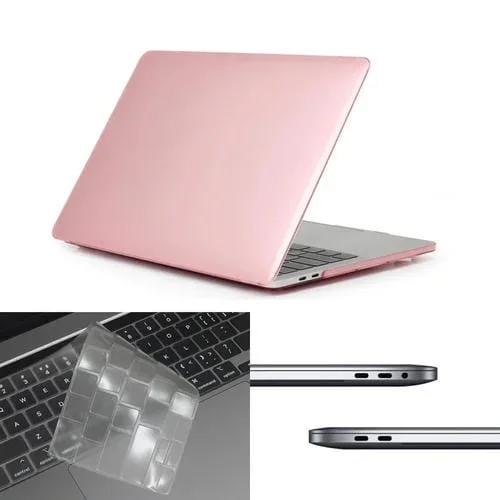 Funda Protectora 3 en 1 Enkay Hat-Prince para MacBook Pro 13 A2289/A2251 (2020) Cristal Rígido TPU Rosa