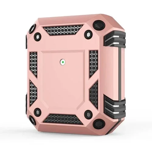 Funda Protectora Auriculares Iron Man Airpods 1/2 A Prueba De Golpes (Oro Rosa)