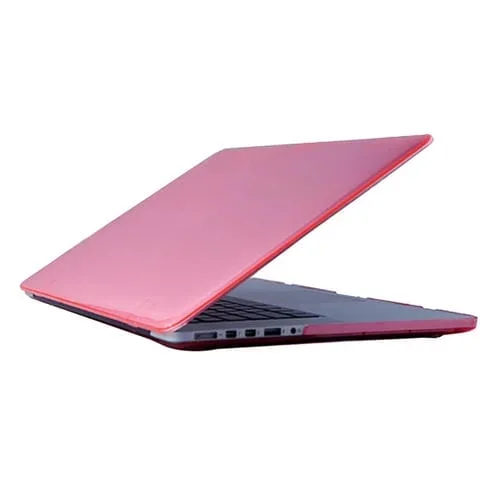 Funda Protectora de Cristal para Computadora Portátil MacBook Pro 13.3 A1706 A1708 A2179 (2020) (Rosa)