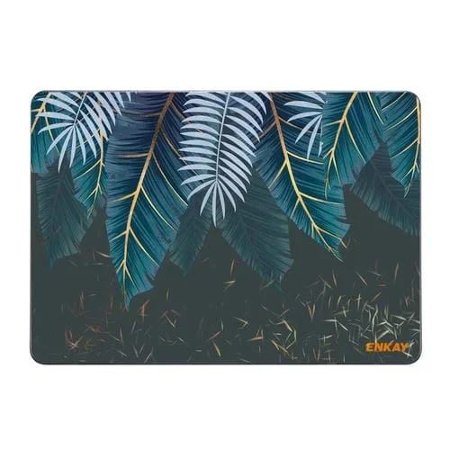 Funda Protectora de Cristal para MacBook Air 13.3 A1932 2018 Enkay Hat-Prince Natural Series (Hoja de Palma)