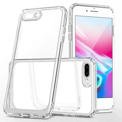 Funda Protectora de Cristal PC + TPU para iPhone 8 Plus / 7 Plus (Transparente)