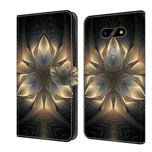 Funda Protectora de Cuero Crystal 3D para LG K31 a Prueba de Golpes (Edificio Luminoso)