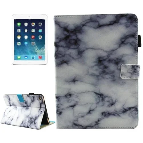 Funda Protectora de Cuero para iPad Mini 4 Mini 3 Mini 2 Patrón Mármol Blanco y Negro