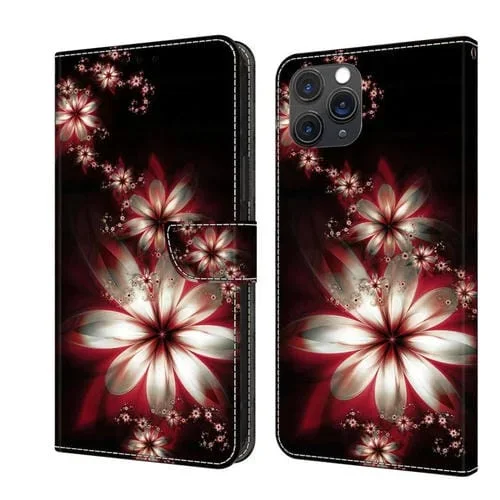 Funda Protectora de Cuero para iPhone 11 Pro Max Crystal 3D a Prueba de Golpes (Fantastic Flower)