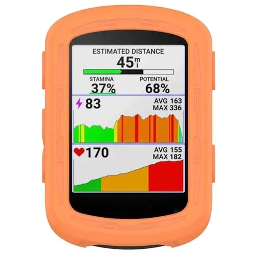 Funda Protectora de Silicona para Garmin Edge 840 y Edge 540 Stopwatch (Naranja)