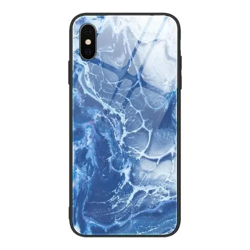 Funda Protectora de Vidrio para iPhone X con Patrón de Mármol (Dl03)