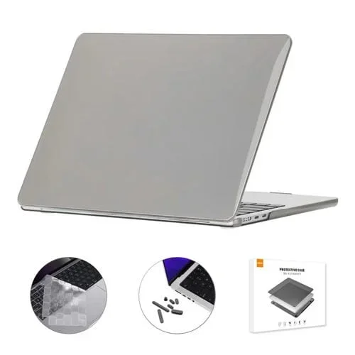 Funda Protectora MacBook Air 15.3 Enkay Us Versión 3 En 1 con Película de Teclado y Tapones Antipolvo (Gris)