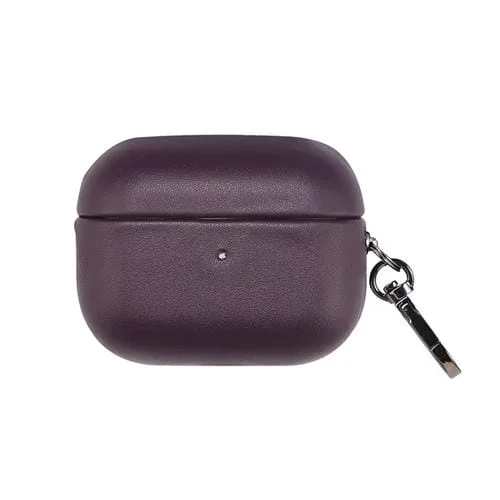 Funda Protectora Para Apple Airpods Pro Auriculares Bluetooth Inalámbricos Cuero Pu (Cereza Carmesí)