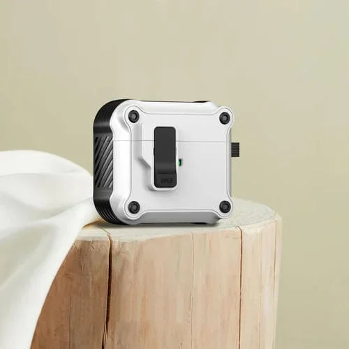 Funda Protectora para Auriculares Airpods 3 Eagle a Prueba de Golpes con Interruptor (Blanco)