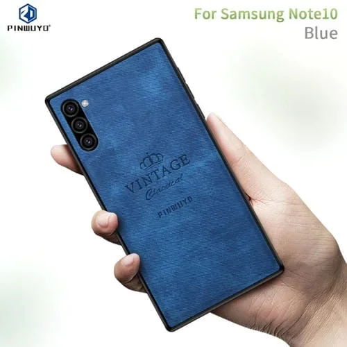 Funda protectora para Galaxy Note10 Pinwuyo PC + TPU a prueba de golpes y agua (Azul)