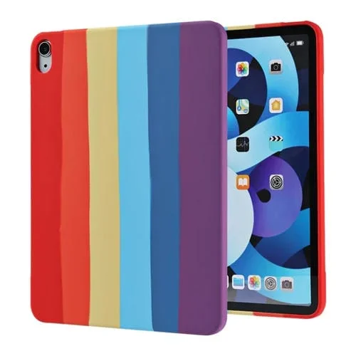 Funda Protectora para iPad Air 2022/2020 10.9 Pulgadas Silicona Líquida Arco Iris