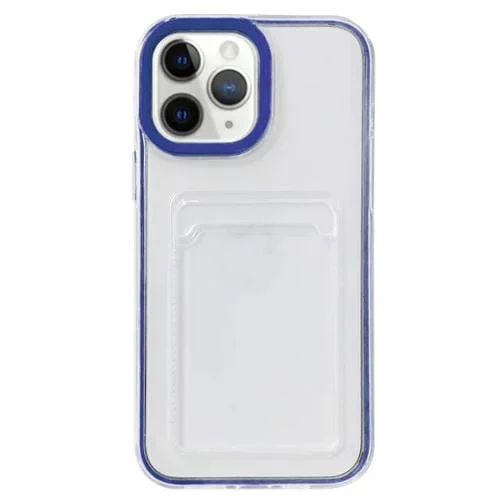 Funda Protectora para iPhone 11 Pro Cobertura Completa 360 PC + TPU con Ranura para Tarjeta (Azul)