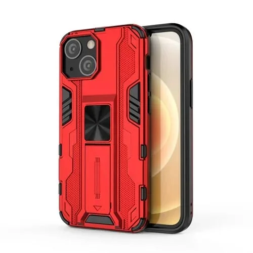 Funda Protectora para iPhone 13 Mini Supersonic PC + TPU a Prueba de Golpes con Soporte (Rojo)