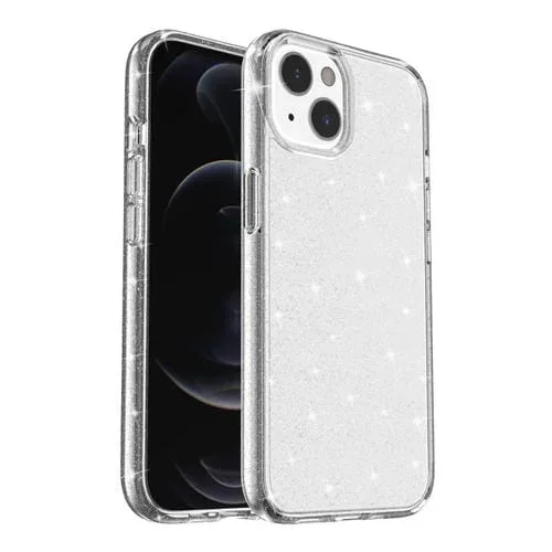 Funda Protectora para iPhone 13 Mini Terminator Style Glitter Powder a Prueba de Golpes (Blanco)