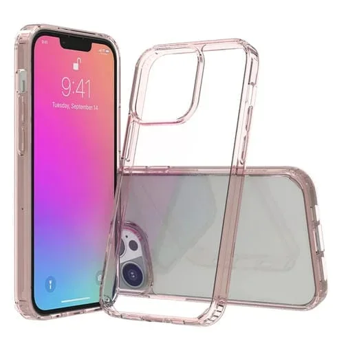 Funda Protectora para iPhone 13 Pro TPU y Acrílico a Prueba de Golpes y Arañazos (Rosa)