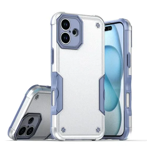 Funda Protectora para iPhone 16 Plus Antideslizante a Prueba de Golpes (Blanca)