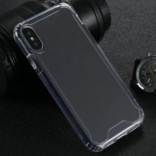 Funda Protectora para iPhone X Xs TPU + PC Transparente a Prueba de Golpes Cuatro Esquinas