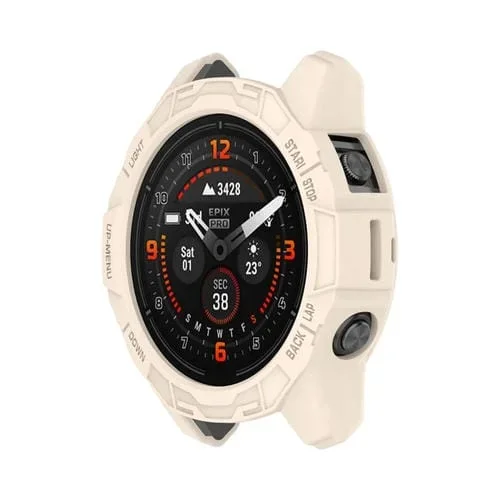 Funda Protectora para Reloj Garmin Epix Pro 42 Mm Fenix 7S 7S Pro Enkay TPU Armor (Beige)