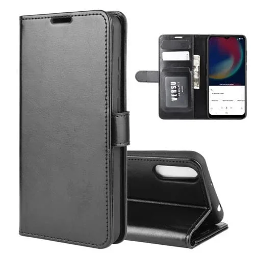 Funda Protectora para Wiko View 4/4 Lite R64 con Solapa Horizontal, Soporte, Ranuras para Tarjetas y Marco de Fotos (Negro)