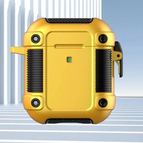 Funda protectora Tank TPU+PC para AirPods 2 Wireless (Amarillo)