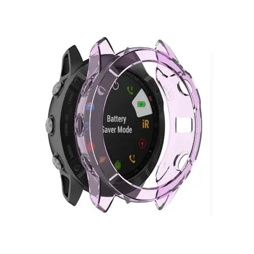 Funda Protectora TPU Half Coverage para Garmin Fenix 6X (Morado)