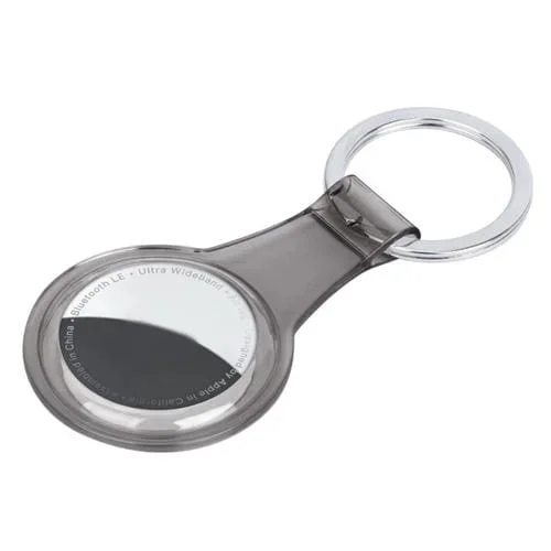 Funda Protectora TPU para AirTag a Prueba de Golpes Anti-Scratch con Llave de Llavero (Gris Transparente)