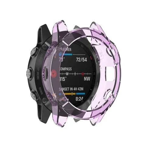 Funda Protectora TPU para Garmin Fenix 6 Media Cobertura (Púrpura)