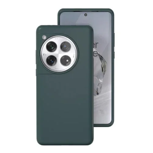 Funda Silicona Líquida con Todo Incluido para OnePlus 12 (Verde Oscuro)