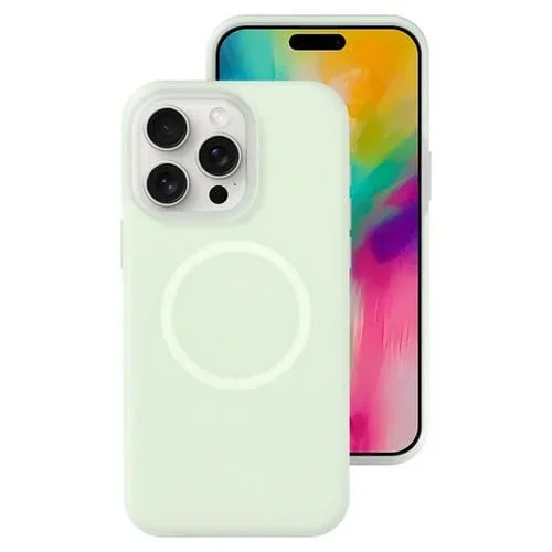 Funda Silicona Líquida Magnética Magsafe para iPhone 16 Pro Max (Mint Mambo)