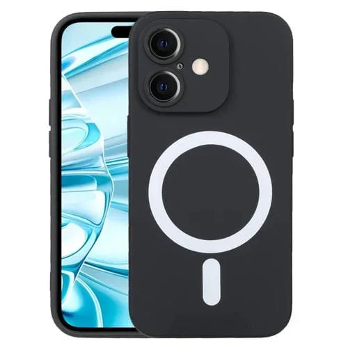 Funda Silicona Líquida Magsafe iPhone 16 Protección (Negra)