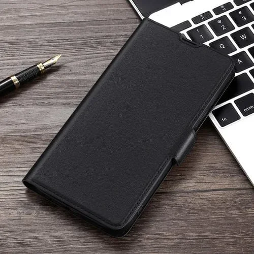 Funda Telefónica Meizu Note 9 Cuero Hebilla Voltaje Ultra Delgada (Negro)