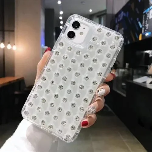 Funda Telefónica TPU Diamante Transparente para iPhone 13 Pro
