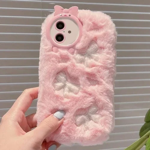 Funda TPU bordada felpa para iPhone 16 (Lazo de Base)