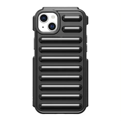 Funda TPU Capsule Series iPhone 14 Color Caramelo (Negra)