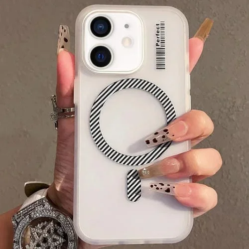 Funda TPU con Sensación de Piel de Cristal Magsafe para iPhone 11 (Blanca)