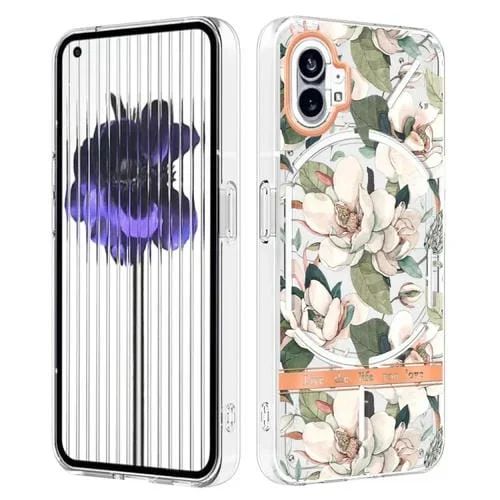 Funda TPU For Nothing Phone 1 Serie Flores y Plantas IMD (Gardenia Verde)