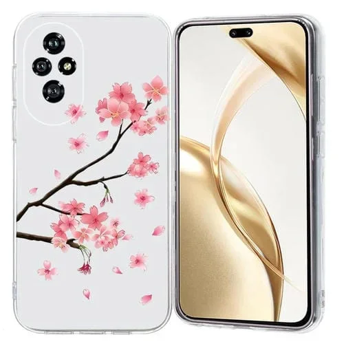 Funda TPU Honor 200 Pro Patrón Pintura Colorida Flor de Ciruelo