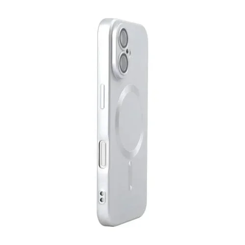 Funda TPU Mate Enkay Magsafe para iPhone 16 Plus con Película para Lente (Plateada)