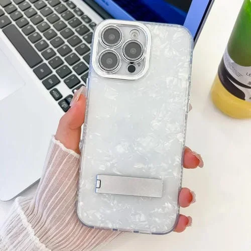 Funda TPU para iPhone 16 Pro Max con Textura Brillante y Revestimiento (Blanca)