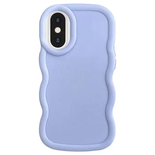 Funda TPU para iPhone Xs Max forma de Ola Grande (Azul)