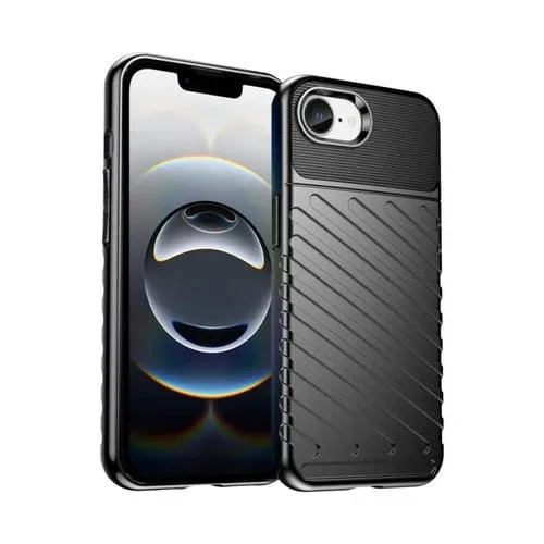 Funda TPU Suave a Prueba de Golpes con Tecnología Thunderbolt para iPhone 16E (Negra)