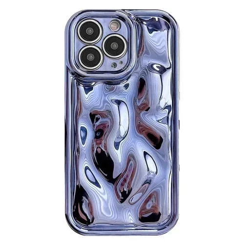 Funda TPU Textura Meteorito Galvanizada iPhone 16 Pro (Azul)