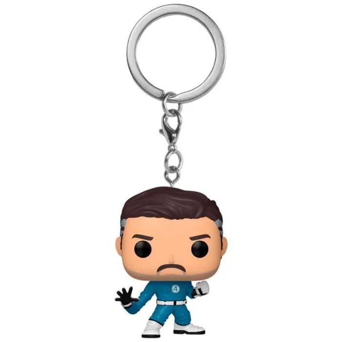 Funko Pop! Keychain: Los 4 Fantásticos 2025 – Mr.Fantastic – Minifigura de Vinilo Coleccionable Llavero Original – Relleno de Calcetines – Movies Fans