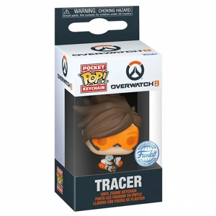 Funko Pop! Keychain: Overwatch 2 – Tracer – Minifigura de Vinilo Coleccionable Llavero Original – Relleno de Calcetines – Idea de Regalo- Mercancia Oficial – Video Games Fans – Minifigura