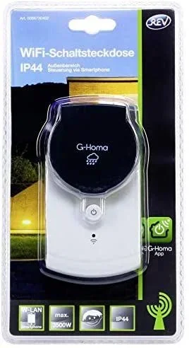 G-Homa EMW302WFO enchufe inteligente 3680 W Negro, Blanco