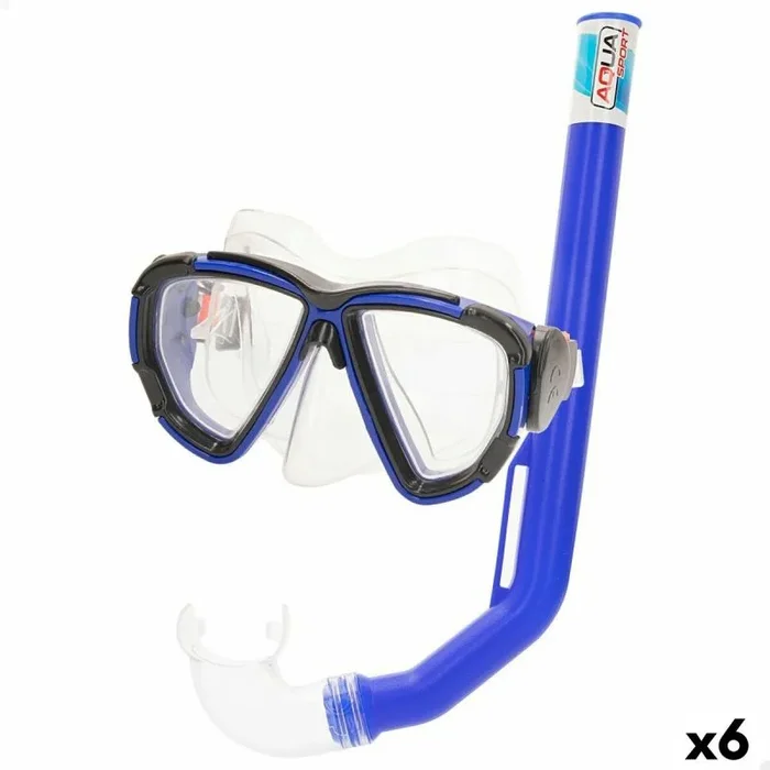 Gafas de buceo con tubo colorbaby aqua sport adultos (6 unidades)